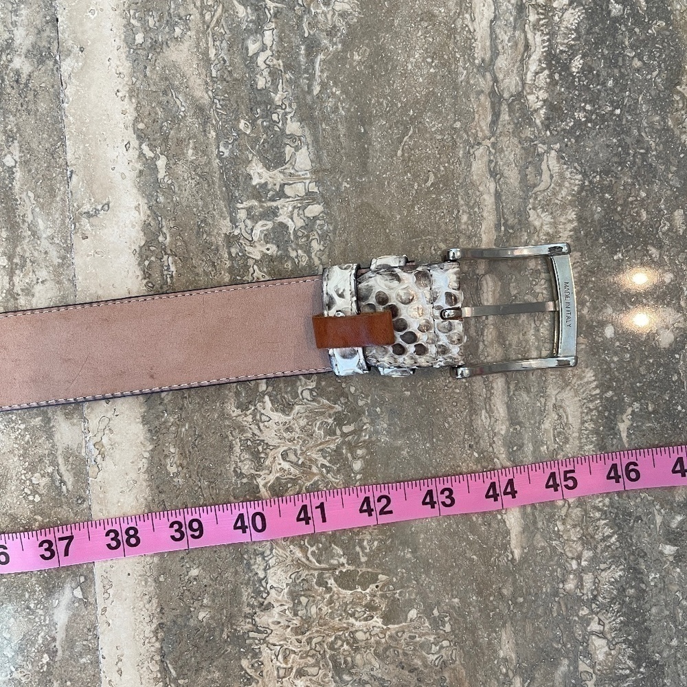 SNAKE SKIN PHYTON ITALIAN BELT NEW - Picture 6 of 6